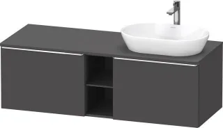 Duravit D-Neo Konsolenwaschtischunterbau wandhängend Graphit Matt 1400x550x459 mm - DE4950R10490000 DE4950R10490000