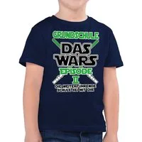 Shirtracer T-Shirt Grundschule Das Wars Episode 2 Die weiterführende Schule sei mit dir I (1-tlg) Einschulung Junge Schulanfang Geschenke