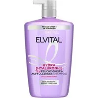 L'ORÉAL PARIS Haarshampoo ELVITAL HYDRA HYALURONIC SHAMPOO, Hyaluronsäure für trockenes Haar, spendet 72h lang Feuchtigkeit.