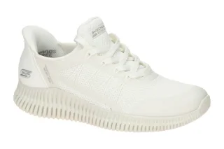 Skechers 117413 WHT BOBS GEO LITE - DIVINE PACE Damenschuhe wei? Slip Ins Mem...