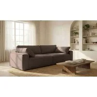 OTTO home 3-Sitzer Mittell, Chenille, Breite 245 cm, bodentief, extra Kissen inkl., tiefe Sitzfläche