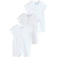 Next Schlafoverall 3er-Pack Baby Strampler-Schlafanzüge, Zweiwege-RV (3-tlg)