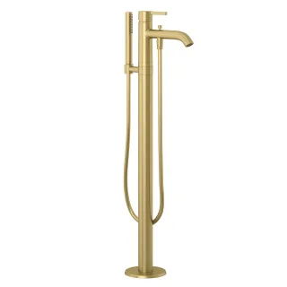 KLUDI NOVA FONTE Pura Stand Wannenfüll-Brause-Einhandmischer Brushed Gold 38590N015