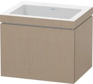 Duravit L-Cube c-bonded Set wandhängend Leinen Hochglanz 600x480x500 mm - LC6916N7575 LC6916N7575