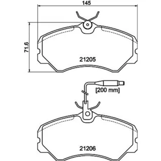 Hella Bremsbel?ge vorne 8DB355017-841 Citroen C25 Fiat Ducato Talento Peugeot J5