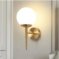 Nettlife Wandleuchte Wandleuchte Vintage Gold Glaskugel E27, LED wechselbar, Modern Wandbeleuchtung für Flur Schlafzimmer Treppenhaus