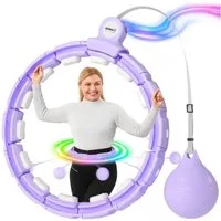 Diyarts Hula-Hoop-Reifen (Smart Hula Hoop), Smarter LED-Fitness Hoop – leise (60 dB), 18 Segmente, Akku