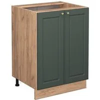 Vicco Unterschrank Fame-Line, Grün-Gold Landhaus/Eiche, 60 cm ohne Arbeitsplatte (1-St)
