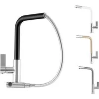 Faizee Möbel Küchenarmatur Side Armatur Waschtischarmatur Wasserhahn ausziehbare 360° Schwenkbar