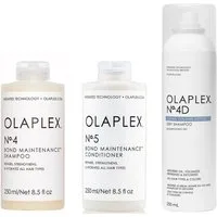 Olaplex Haarpflege-Set No.4 Shampoo 250ml + No.5 Conditioner 250ml + No.4D Dry Shampoo 250ml, 3-tlg.