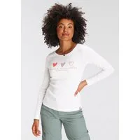 KangaROOS Longsleeve Langarm, sehr figurbetont und hüftbedeckend, mit Herzchen-Detail