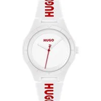 HUGO Quarzuhr #LIT 1530345, Armbanduhr, Herrenuhr, Mineralglas, Silikonarmband