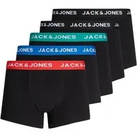 Jack & Jones Boxershorts Set 5er Pack Trunks Boxershorts Stretch Unterhose für Herren (5-St) Baumwolle Normal Fit gestreift atmungsaktiv Pull-on