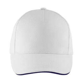 SOLS - "Long Beach" Baseball-Mütze (Weiß/Marineblau)