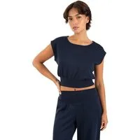 Smilodox T-Shirt Jorina, Crop Top Damen, Loose Fit, ärmellos, Basic, Gym & Freizeit Crop, Loose Fit, Rundhals, luftig, weich