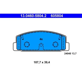 ATE Bremsbel?ge hinten Mazda 323 6 626 Premacy