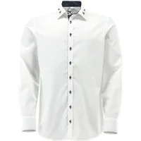 OS Trachten Trachtenhemd Lutoo Slim Fit, Haifischkragen, Stickerei, 1/1-Arm, Kontraststoff