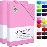 Camry Spannbettlaken CLASSIC Jersey 100% Baumwolle Spannbetttuch atmungsaktiv Gummizug, Jersey Baumwolle, Gummizug: rundum, 100% Baumwolle, alle Matratzenhöhen, atmungsaktiv, pflegeleicht