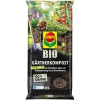 Compo Blumenerde COMPO BIO Gärtner-Kompost torffrei, 40 Ltr