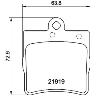 Hella Bremsbel?ge hinten Chrysler Mercedes