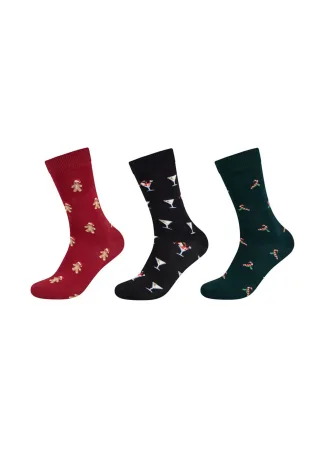 Fun Socks Socken "Socken 3er Pack" 3er Pack Weiche Socken aus organischer Baumwolle, Gestrickt mit 200 Nadeln für beste Qualität
