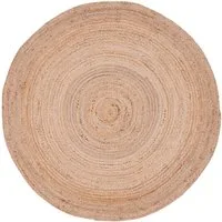 Consilio Concept Teppich JUTOS Wohnzimmer Teppich Natur Beige Jute Boho Landhausstil, Rund