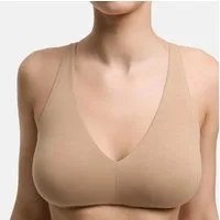 cfab (creamy fabrics) Bügelloser BH Cotton Bügelloser BH-Beige-75B (1-tlg)