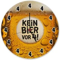 speecheese Wanduhr Kein Bier vor 4! Wanduhr aus MDF