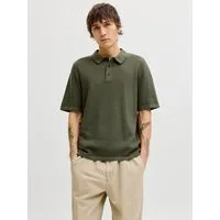 Jack & Jones Kurzarmpullover JJEGEORGE KNIT POLO SS SN mit Polo Kragen