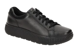 Geox D46XFA GRAISY A Damen Halbschuhe Sneaker Schwarz Plateau-Gummisohle