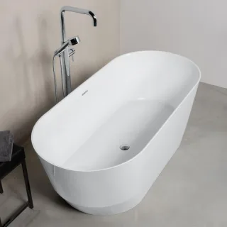 LAUFEN Badewanne LAUFEN Pro aus Marbond freistehend oval 1500x700x590 weiß, H2439520000001 H2439520000001