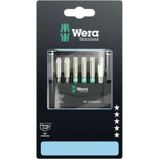 Wera Bit-Check 6 Stainless 1 SB, 6-teilig - 05073634001
