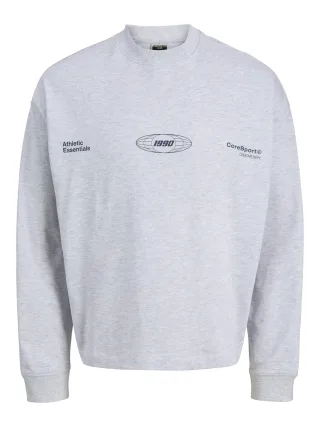 JACK&JONES - JCOSIGNAL SWEAT CREW NECK JNR white melange - Gr. - 176