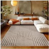 Teppium Hochflor-Teppich Boho-Design, Rechteckig, Höhe: 20 mm, Teppich Wohnzimmer Boho Design 3D Optik Skandinavische Stil