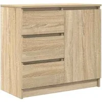 vidaXL Sideboard Sideboard mit Schublade Sonoma-Eiche 71x35x65 cm Holzwerkstoff (1 St)