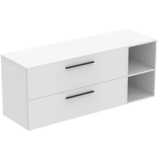 Ideal Standard Möbel-Set 160cm i.life B 2 Auszüge 2 off.Fächer Gr.Schwarz Weiß matt, T5764DU T5764DU