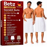 Betz Kilt Frottee Saunakilt BERLIN mit Knöpfen für Herren 420 g/m²