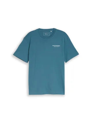 Denim Tom Tailor - Relaxed Fit T-Shirt mit Fotoprint classic dust blue - Gr. - L