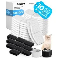 Miaura Wasserfilter für Katzentrinkbrunnen, Zubehör für Miaura, 10er Set