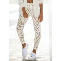 LASCANA Leggings mit Zebramuster und breitem Bund, Loungewear
