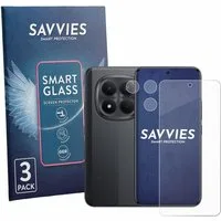 Savvies Displayschutzglas Schutzglas Panzer für Xiaomi Poco M8 (Display+Kamera), 3 Stück, Schutzfolie Display Schutz Glas Folie klar