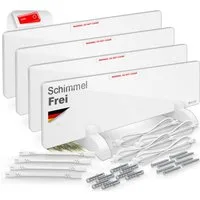 KESSER Infrarotheizung 4x Anti Schimmel Heizung 50W Infrarot Bad Wandheizer Schimmelentferner, Wandheizung Alternative zu Anti Schimmelspray Schimmelfrei ohne Chemie