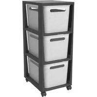ROTHO Rollcontainer BRISEN Rollcontainer 3 x 16 l, (3 St)