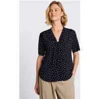 TOM TAILOR Kurzarmbluse Blusen & Shirts Bluse mit Punktemuster