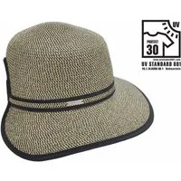 Seeberger Strohhut Schute mit Klettverschluss hinten UV Schutz 30