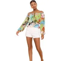 LIPSY Carmenbluse Lipsy Carmen-Bluse mit Puffärmeln (1-tlg)