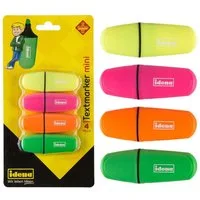 Idena Marker Idena Textmarker 1-4mm Mini leuchtende Farben gelb pink orange grün 4