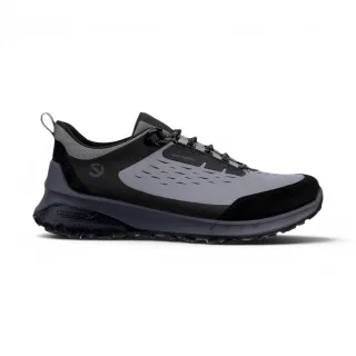 Ecco Herren Schwarz-Grau Leder wasserdichte Outdoor-Sneakerschuhe - ULT-TRN