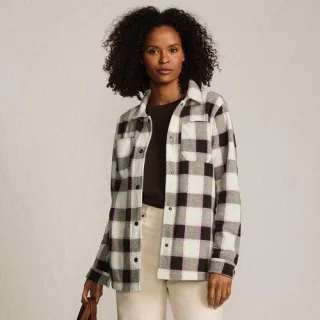 Anyweather Fleece-Hemdjacke für Damen, Damen, size: regular, Lila, Polyester, by Lands' End
