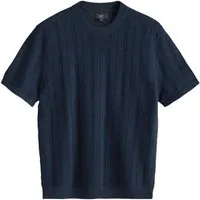 Next T-Shirt Regular Fit Kurzarm-T-Shirt mit Strickstruktur (1-tlg)